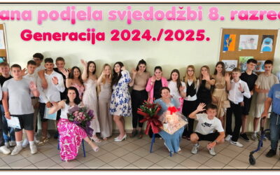 Svečana podjela svjedodžbi 8. razredima 2024./2025.